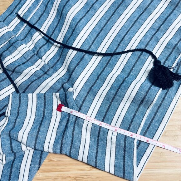 Ann Taylor Loft Riviera Mid Rise Striped Linen Blend Shorts, Sz  8 - Picture 5 of 8